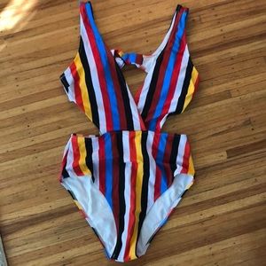 Cupshe striped one-piece